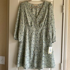 Floral Sage Green Dress